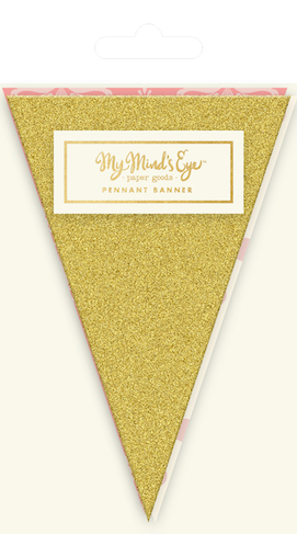 Gold  - pennant banner